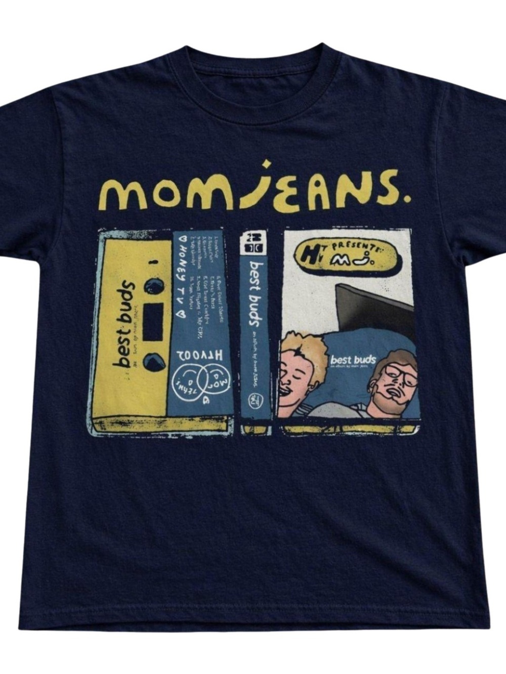 Gildan Mom Jeans Navy 'Best Buds' Graphic Tee